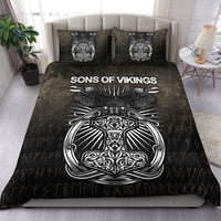 Viking Bedding Set Vikings Ravens Mjolnir Bedding Set RLT12 - Wonder Print Shop