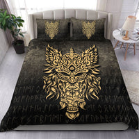 Viking Bedding Set Odin The Allfather Asgard God and Chief Of Aesir Gold Version Bedding Set RLT12 - Wonder Print Shop