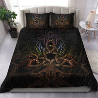 Viking Bedding Set Colorful Tree Of Life With Triquetra Bedding Set RLT12 - Wonder Print Shop