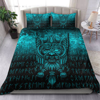 Viking Bedding Set Viking Odin Allfather In Asgard Cyan Version Bedding Set RLT12 - Wonder Print Shop