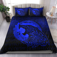 Viking Bedding Set Fenrir Viking 3D Tattoo Blue Version Bedding Set RLT12 - Wonder Print Shop