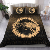 Wonder Print Shop Bedding Set - Wolf Of Odin - Gold Version Bedding Set RLT12 - Wonder Print Shop