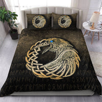 Viking Bedding Set Vikings Raven Gold Version Bedding Set RLT12 - Wonder Print Shop