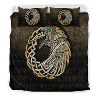 Viking Bedding Set Vikings Raven Gold Version Bedding Set RLT12 - Wonder Print Shop