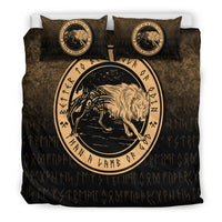 Wonder Print Shop Bedding Set - Wolf Of Odin - Gold Version Bedding Set RLT12 - Wonder Print Shop