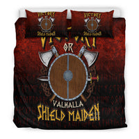 Viking Bedding Set Victory or Valhalla Shield Maiden Bedding Set RLT12 - Wonder Print Shop