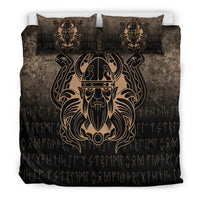 Viking Bedding Set Nordic Warrior Valhalla Norse Gold Version Bedding Set RLT12 - Wonder Print Shop