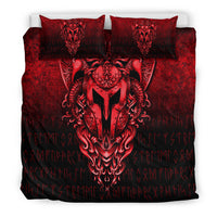 Viking Bedding Set The Armor Of Viking Red Version Bedding Set RLT12 - Wonder Print Shop