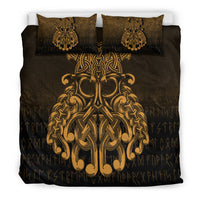 Viking Bedding Set Vikings Odin Valhalla Gold Version Bedding Set RLT12 - Wonder Print Shop