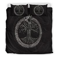 Viking Bedding Set Ouroboros with Tree Of Life Bedding Set RLT12 - Wonder Print Shop