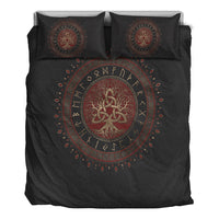 Viking Bedding Set Tree Of Life with Triquetra Bedding Set RLT12 - Wonder Print Shop