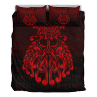 Viking Bedding Set Vikings Odin Valhalla Red Version Bedding Set RLT12 - Wonder Print Shop