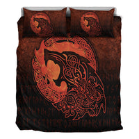 Viking Bedding Set Fenrir Viking 3D Tattoo Orange Version Bedding Set RLT12 - Wonder Print Shop
