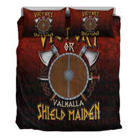 Viking Bedding Set Victory or Valhalla Shield Maiden Bedding Set RLT12 - Wonder Print Shop