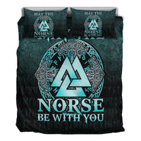 Viking Bedding Set May The Norse Be With You Viking Cyan Version Bedding Set RLT12 - Wonder Print Shop