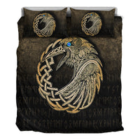 Viking Bedding Set Vikings Raven Gold Version Bedding Set RLT12 - Wonder Print Shop