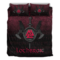 Viking Bedding Set Ragnar Lothbrok Ragnar Lodbrok Viking Warrior Red Version Bedding Set RLT12 - Wonder Print Shop