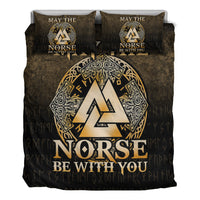 Viking Bedding Set May The Norse Be With You Viking Gold Version Bedding Set RLT12 - Wonder Print Shop