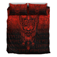 Viking Bedding Set Viking Odin Allfather In Asgard Red Version Bedding Set RLT12 - Wonder Print Shop
