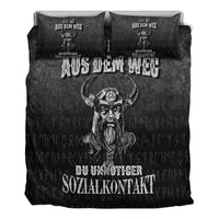 Viking Bedding Set Geh mir aus dem Weg du unnotiger Sozialkontakt Bedding Set RLT12 - Wonder Print Shop