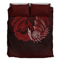 Viking Bedding Set Ragnarok Huginn Muninn Red Version Bedding Set RLT12 - Wonder Print Shop