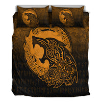 Viking Bedding Set Fenrir Viking 3D Tattoo Gold Version Bedding Set RLT12 - Wonder Print Shop