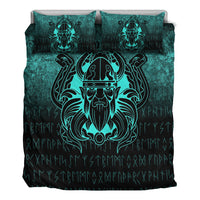 Viking Bedding Set Nordic Warrior Valhalla Norse Cyan Version Bedding Set RLT12 - Wonder Print Shop