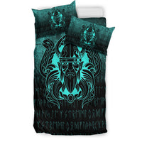 Viking Bedding Set Nordic Warrior Valhalla Norse Cyan Version Bedding Set RLT12 - Wonder Print Shop