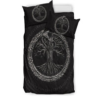 Viking Bedding Set Ouroboros with Tree Of Life Bedding Set RLT12 - Wonder Print Shop