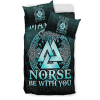 Viking Bedding Set May The Norse Be With You Viking Cyan Version Bedding Set RLT12 - Wonder Print Shop