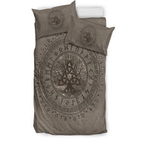 Viking Bedding Set Tree Of Life with Triquetra Beige Bedding Set RLT12 - Wonder Print Shop