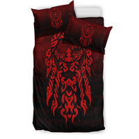 Viking Bedding Set Viking God Odin Allfather In Asgard Raven God Red Version Bedding Set RLT12 - Wonder Print Shop