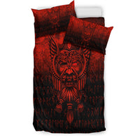 Viking Bedding Set Viking Odin Allfather In Asgard Red Version Bedding Set RLT12 - Wonder Print Shop