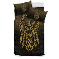 Viking Bedding Set Viking God Odin Allfather In Asgard Raven God Gold Version Bedding Set RLT12 - Wonder Print Shop