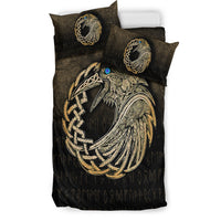 Viking Bedding Set Vikings Raven Gold Version Bedding Set RLT12 - Wonder Print Shop