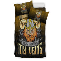 Viking Bedding Set Viking Blood Runs Through My Veins Bedding Set RLT12 - Wonder Print Shop