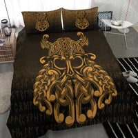 Viking Bedding Set Vikings Odin Valhalla Gold Version Bedding Set RLT12 - Wonder Print Shop