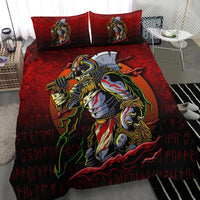 Viking Bedding Set Samurai Viking Warrior Ronin Berserk Armor Axe Bedding Set RLT12 - Wonder Print Shop