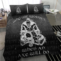 Viking Bedding Set Why Use Words? When An Axe Will Do Bedding Set RLT12 - Wonder Print Shop