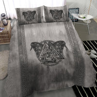 Viking Bedding Set Viking Valknut and Raven Bedding Set RLT12 - Wonder Print Shop