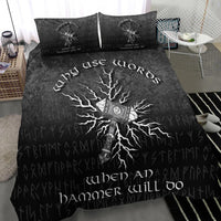 Viking Bedding Set Why Use Words When An Hammer Will Do Bedding Set RLT12 - Wonder Print Shop