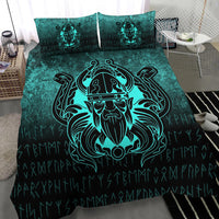 Viking Bedding Set Nordic Warrior Valhalla Norse Cyan Version Bedding Set RLT12 - Wonder Print Shop