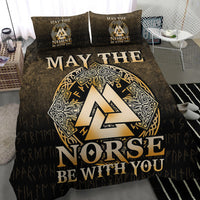 Viking Bedding Set May The Norse Be With You Viking Gold Version Bedding Set RLT12 - Wonder Print Shop