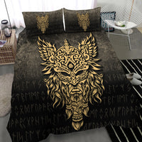 Viking Bedding Set Odin The Allfather Asgard God and Chief Of Aesir Gold Version Bedding Set RLT12 - Wonder Print Shop