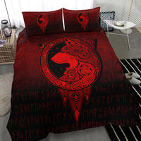 Viking Bedding Set Viking Norse Wolf Red Version Bedding Set RLT12 - Wonder Print Shop