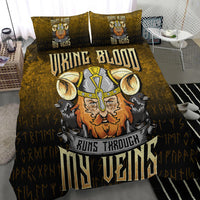 Viking Bedding Set Viking Blood Runs Through My Veins Bedding Set RLT12 - Wonder Print Shop
