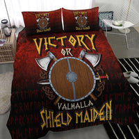 Viking Bedding Set Victory or Valhalla Shield Maiden Bedding Set RLT12 - Wonder Print Shop