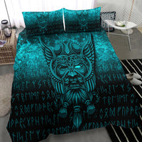 Viking Bedding Set Viking Odin Allfather In Asgard Cyan Version Bedding Set RLT12 - Wonder Print Shop