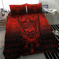 Viking Bedding Set Viking Odin Allfather In Asgard Red Version Bedding Set RLT12 - Wonder Print Shop