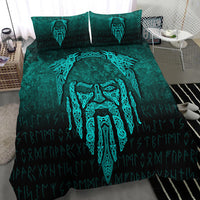 Viking Bedding Set Eye of Odin Cyan Version Bedding Set RLT12 - Wonder Print Shop